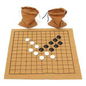 90st Go Bang Chess Game Set Suede Läder Sheet Board Barn Pedagogiska Toy