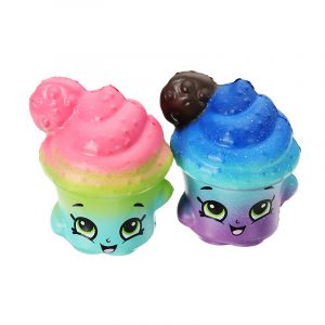 2 st Cookie Cup Squishy 6,5 * 3,5 cm långsammare med Packaging Collection Present Soft Toy