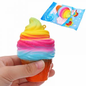YunXin Squishy Ice Cream 10cm långsammare med förpackning telefonväska Rem-Decor Present Collection Toy