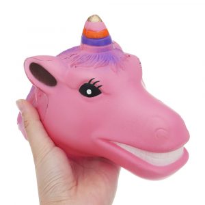 Unicorn Horse Head Squishy Toy 18 * 9 * 13cm långsammare mjuk presentsamling