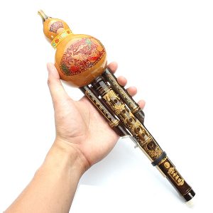 Naturlig Bambu Gourd Cucurbit Flöjt C Ton Kinesisk Minoritets Instrument