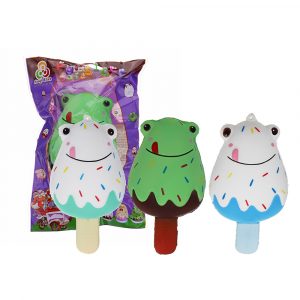 Sanqi Elan Frog Popsicle Ice-lolly Squishy 12 * 6cm Licensierad långsammare mjuk leksak med förpackning