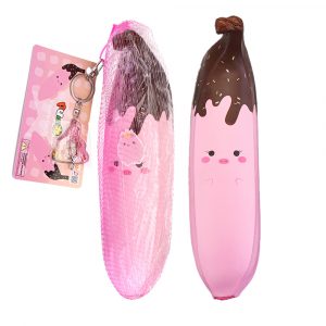 Puni Maru Boy Marshmelli Jätte Banan Squishy 35cm Stor Licensierad Slow Rising With Packaging