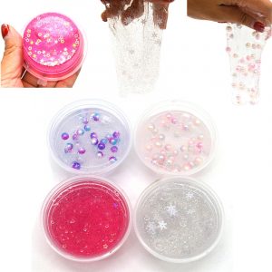 4PCS Kiibru Slime Pearl Star Glitter Simulerat Crystal Mud Jelly Plasticine Stress Relief Gift Toy
