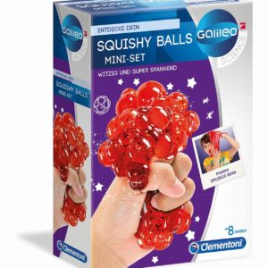 Clementoni 59165 Galileo Science – Squishy Balls, experimenteringsset för att göra mjuka bollar, leksaker för barn från 8 år, för små forskare som en färgglad påskgåva