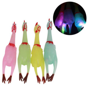Squeeze Luminous Screaming Chicken Sound Toys Squeaker Stress Relievers Gift Random Color