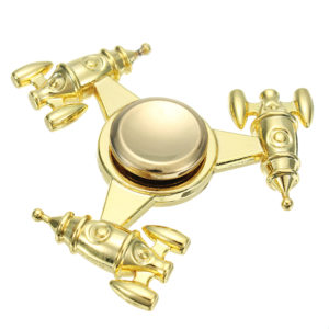 Electroplating Zinc alloy Spacecraft Finger Spinning Ultra Durable High Speed 3-6 Mins Spins Precisi