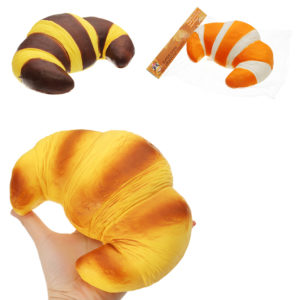 SquishyFun Jumbo Croissant Squishy Bread Super Slow Rising 18x12cm Squeeze Collection Toy Fun Gift