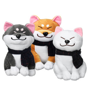 Kawaii Stuffed Plush Toy Doge Puppy Doll With Scarf Shiba Inu Dog Soft Cute Gift